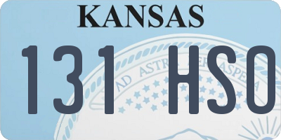 KS license plate 131HSO