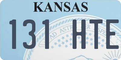 KS license plate 131HTE