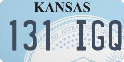 KS license plate 131IGQ
