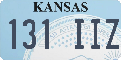 KS license plate 131IIZ