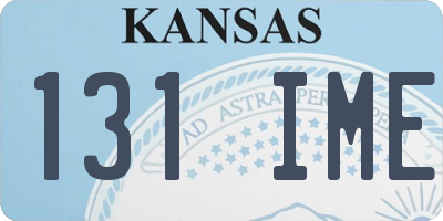 KS license plate 131IME