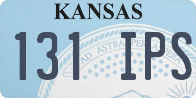KS license plate 131IPS