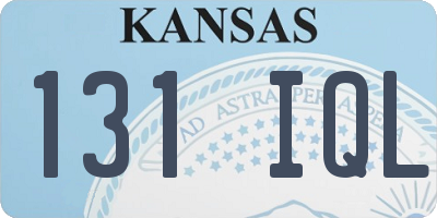 KS license plate 131IQL