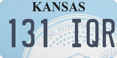 KS license plate 131IQR