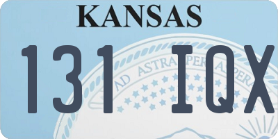 KS license plate 131IQX