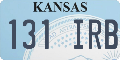 KS license plate 131IRB