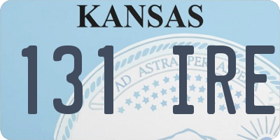 KS license plate 131IRE