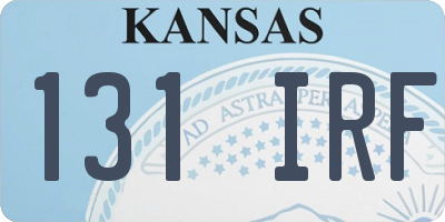 KS license plate 131IRF