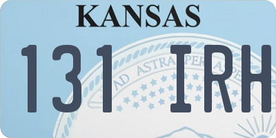 KS license plate 131IRH