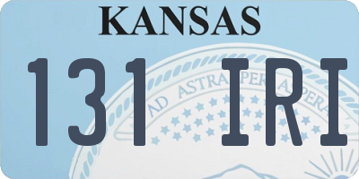 KS license plate 131IRI