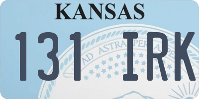 KS license plate 131IRK