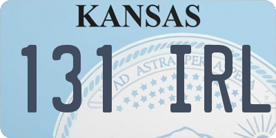 KS license plate 131IRL