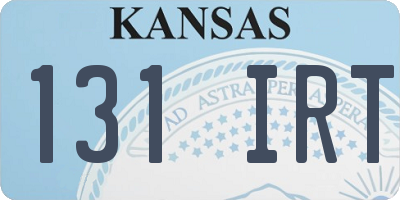 KS license plate 131IRT