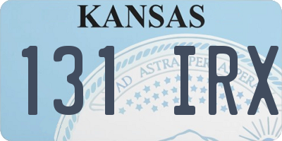 KS license plate 131IRX