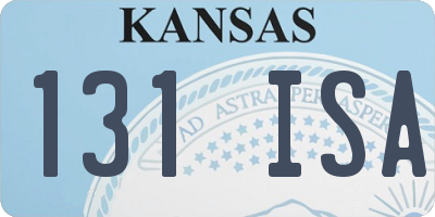 KS license plate 131ISA
