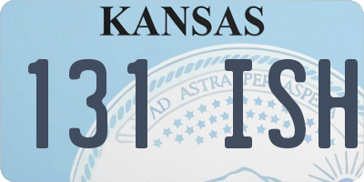 KS license plate 131ISH