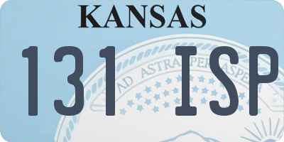 KS license plate 131ISP