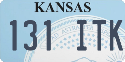 KS license plate 131ITK