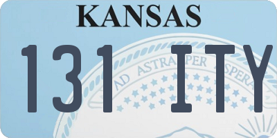 KS license plate 131ITY