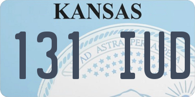 KS license plate 131IUD