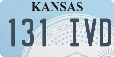 KS license plate 131IVD
