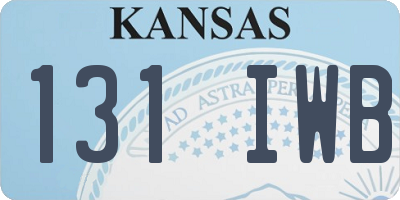 KS license plate 131IWB