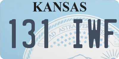 KS license plate 131IWF