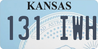 KS license plate 131IWH