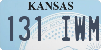 KS license plate 131IWM