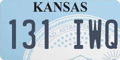 KS license plate 131IWQ