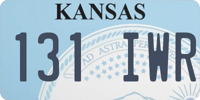 KS license plate 131IWR