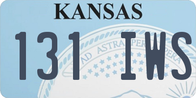KS license plate 131IWS