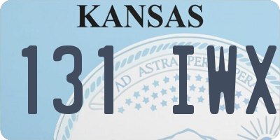KS license plate 131IWX
