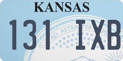 KS license plate 131IXB