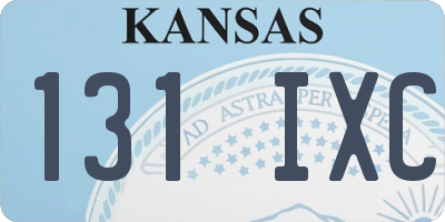 KS license plate 131IXC