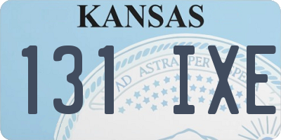 KS license plate 131IXE