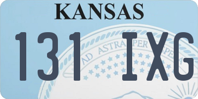 KS license plate 131IXG