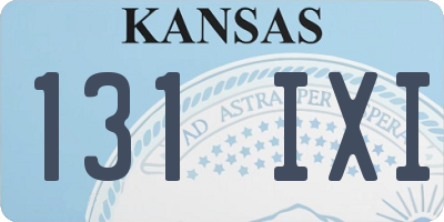 KS license plate 131IXI