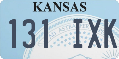 KS license plate 131IXK