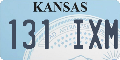 KS license plate 131IXM