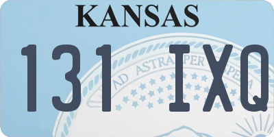KS license plate 131IXQ