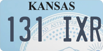 KS license plate 131IXR