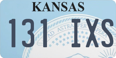 KS license plate 131IXS