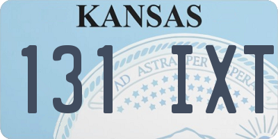 KS license plate 131IXT