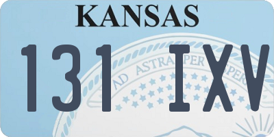 KS license plate 131IXV