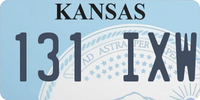 KS license plate 131IXW