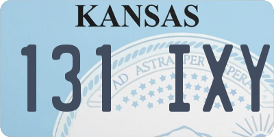 KS license plate 131IXY