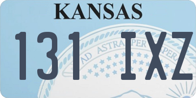 KS license plate 131IXZ