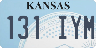 KS license plate 131IYM