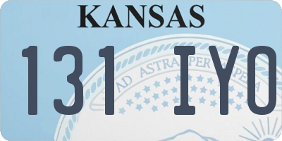 KS license plate 131IYO